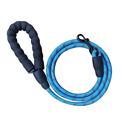 Hundeleine for Gassigehen, Hundekettentraining, mittelgroße und große Hundeleine, Dicke Anti-Würgegriff-Leine, Dunkelblau/643 (Color : Light Blue) von SOYDAN