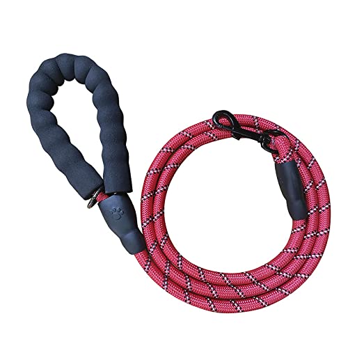 Hundeleine for Gassigehen, Hundekettentraining, mittelgroße und große Hundeleine, Dicke Anti-Würgegriff-Leine, Dunkelblau/643 (Color : Red) von SOYDAN