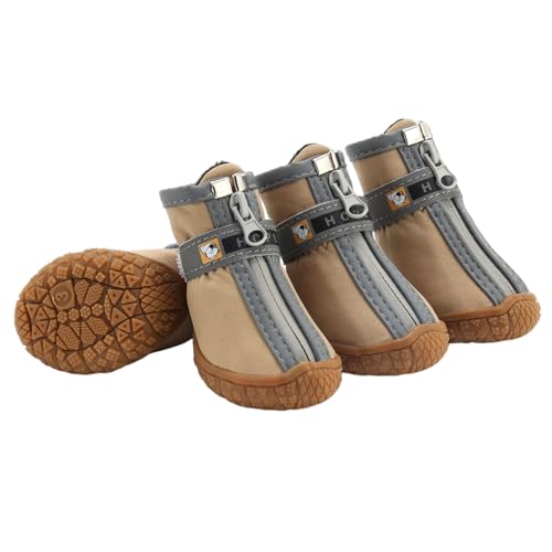 Hundeschuhe – wasserdichte, rutschfeste Haustier-Hundeschuhe mit reflektierenden Riemen, atmungsaktive Hundeschuhe, Pfotenschutz für kleine, mittelgroße und große Hunde Soydan Hundeschuhe – wasserdichte, rutschfeste Haustier-Hundeschuhe mit reflektierenden Riemen, atmungsaktive Hundeschuhe, Pfotenschutz für kleine, mittelgroße und große Hunde Soydan von SOYDAN