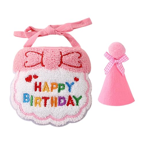 Katzengeburtstagskostüm, Happy Birthday Katzenkostüm, Katzengeburtstagshalsband und Happy Birthday Partyzubehör – Katzengeburtstagsparty-Zubehör, Mini-Hunde-Katzen-Geburtstagshut, von SOYDAN
