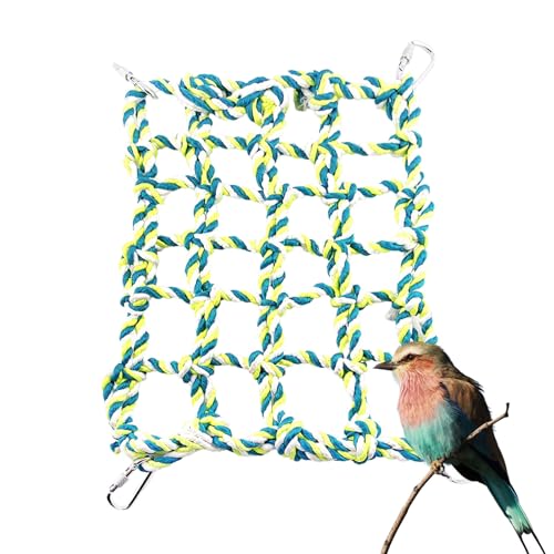 Netz für Sittichleiter, Schaukelnetz für Papageien | Entspannungsspielzeug mit Seil für Vögel zum Ruhen | Produkte für Vogelübungen, Hängematte für Kleintiere für Soydan Netz für Sittichleiter, Schaukelnetz für Papageien | Entspannungsspielzeug mit Seil für Vögel zum Ruhen | Produkte für Vogelübungen, Hängematte für Kleintiere für Soydan von SOYDAN