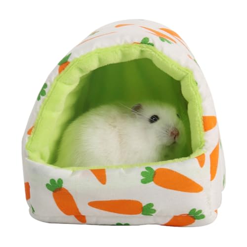 SOYDAN Hamster-Bettversteck, schönes Karottenmuster für Hamster, halbgeschlossen, sicheres Hamsterhaus, weiches Hamsterzubehör für Frettchen, Chinchilla, Kaninchen SOYDAN Hamster-Bettversteck, schönes Karottenmuster für Hamster, halbgeschlossen, sicheres Hamsterhaus, weiches Hamsterzubehör für Frettchen, Chinchilla, Kaninchen von SOYDAN