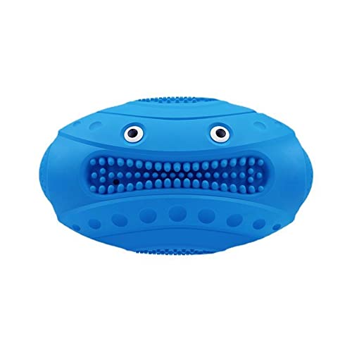SOYDAN Haustier-Naturkautschukball, lautes Hundespielzeug for große Hunde, beständig gegen Beißen und Zähneputzen, Kauen und Zähneknirschen, Grün/599 (Color : Blue) von SOYDAN