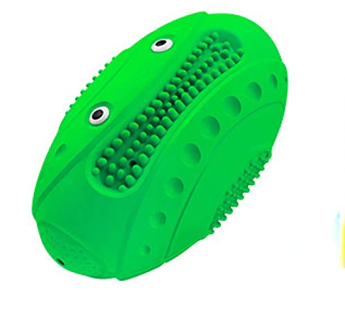 SOYDAN Haustier-Naturkautschukball, lautes Hundespielzeug for große Hunde, beständig gegen Beißen und Zähneputzen, Kauen und Zähneknirschen, Grün/599 (Color : Green) von SOYDAN
