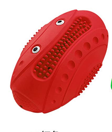 SOYDAN Haustier-Naturkautschukball, lautes Hundespielzeug for große Hunde, beständig gegen Beißen und Zähneputzen, Kauen und Zähneknirschen, Grün/599 (Color : Red) von SOYDAN