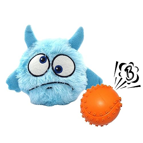 SOYDAN Hundespielzeug Squeaky Ball Interaktives Kauspielzeug für Hunde 2 in 1 aus Gummi, Quietschspielzeug für kleine und mittelgroße Hunde SOYDAN Hundespielzeug Squeaky Ball Interaktives Kauspielzeug für Hunde 2 in 1 aus Gummi, Quietschspielzeug für kleine und mittelgroße Hunde von SOYDAN