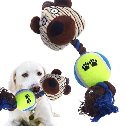 SOYDAN Kauspielzeug für Hunde, Plüschtier für Hunde, Haustierspielzeug aus Cord mit Tennis-Baumwolle und Zahnputzseil, interaktives Spielzeug SOYDAN Kauspielzeug für Hunde, Plüschtier für Hunde, Haustierspielzeug aus Cord mit Tennis-Baumwolle und Zahnputzseil, interaktives Spielzeug von SOYDAN
