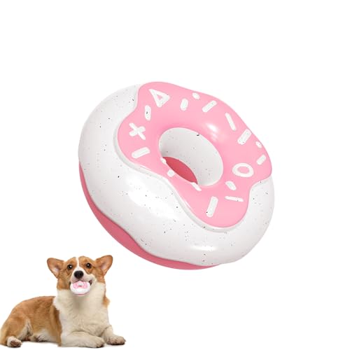SOYDAN Quietschendes Hundespielzeug – Quietschendes Kauspielzeug in Donut-Form, interaktives Hundespielzeug und quietschendes Welpenspielzeug für kleine, mittelgroße Hunde und Haustiere von SOYDAN