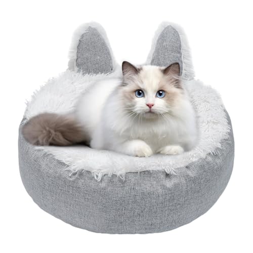 SOYDAN Warmes Katzenbett | Niedliches Plüschbett mit rutschfestem Kissen – Samtstoffbett mit herausnehmbarem Innenpolster für kaltes Wetter, weiches Winter-Hundebett zum Nickerchen, Entspannen SOYDAN Warmes Katzenbett | Niedliches Plüschbett mit rutschfestem Kissen – Samtstoffbett mit herausnehmbarem Innenpolster für kaltes Wetter, weiches Winter-Hundebett zum Nickerchen, Entspannen von SOYDAN