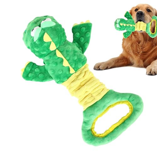 Welpen Kauspielzeug für Zähne, Aggressives Kauspielzeug für Hunde - Dinosaurier-förmiges Hundestärkungsspielzeug - Quietschender Schnuller Kauspielzeug, großes Hundespielzeug, Hundeleckerli-Spielzeug, Welpen Kauspielzeug für Zähne, Aggressives Kauspielzeug für Hunde - Dinosaurier-förmiges Hundestärkungsspielzeug - Quietschender Schnuller Kauspielzeug, großes Hundespielzeug, Hundeleckerli-Spielzeug, von SOYDAN