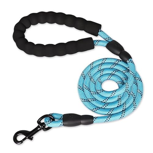 1,5 m 2 m 3 m lange Hundeleine, reflektierendes Nylon, Haustier-Umhängeband, Outdoor-Trainingsleine, bequemer Griff für kleine, mittelgroße und große Hunde von SOZY