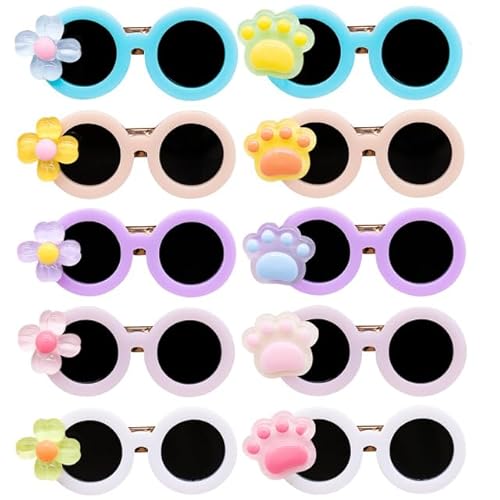 Pet Glasses Hair Clips Summer Beach Style Glasses Hair Clips Pet Sunglasses Hairpins for Medium Small Dog Cats Pet Accessories von Sozy