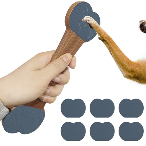 SPAKITCHCE Hunde-Kratzpad für Nagel - Nagelfeile Kratzbrett für freien Stress Hund, platzsparendes rundes Nagelbrett für Hunde (Knochenform) von SPAKITCHCE