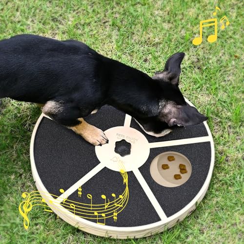 SPAKITCHCE Hunde-Puzzle-Spielzeug - Hunde-Puzzle-Futterspender, Leckerli-Puzzle-Spielzeug für Hunde, Hunde-Anreicherungsspielzeug mit attraktiver Musik, Hunde-Kratzpad für Nägel von SPAKITCHCE