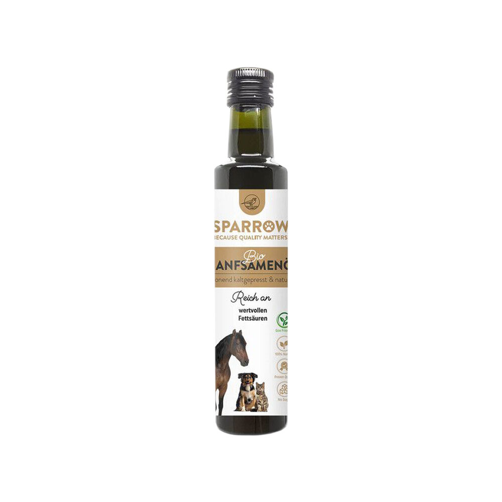 SPARROW Pet Bio Hanfsamenöl - 250 ml von SPARROW