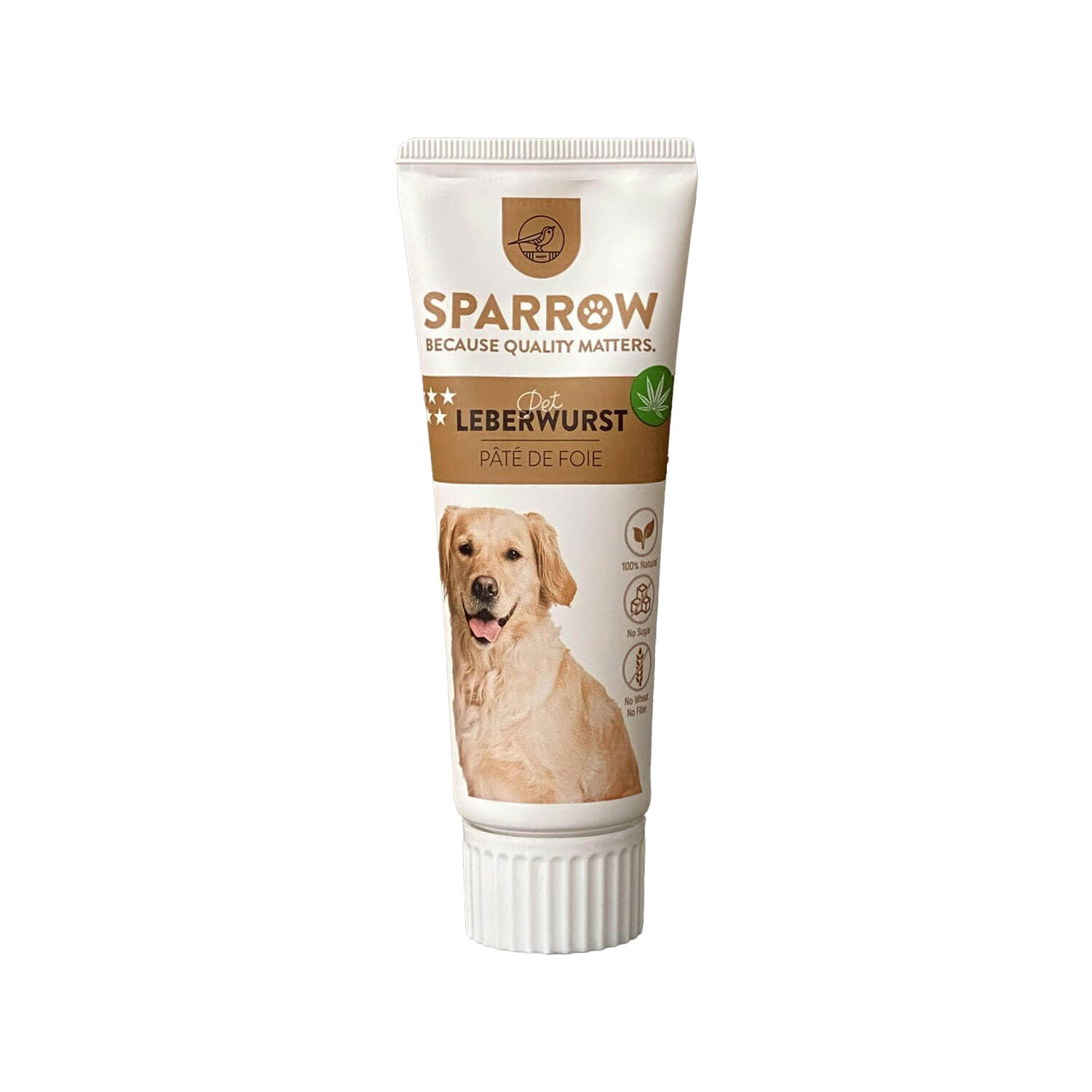 SPARROW Pet Leberwurstpaste mit CBD für Hunde - 75 g von SPARROW