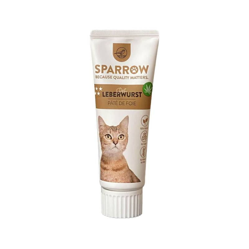 SPARROW Pet Leberwurstpaste mit CBD für Katzen - 75 g SPARROW Pet Leberwurstpaste mit CBD für Katzen - 75 g von SPARROW