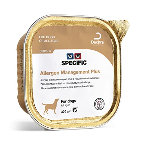 DECHRA Veterinary Products - SPECIFIC CΩW-HY Allergen Management Plus - Hypoallergenes Hundefutter mit hydrolisiertem Lachs - Nassfutter für Hunde - Omega-3 -Glutenfrei - Alle Altersklassen - 6x300g von SPECIFIC