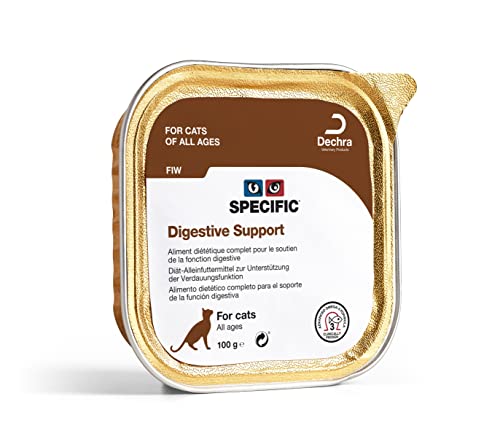 DECHRA Veterinary Products - SPECIFIC FIW Digestive Support - Nassfutter für Katzen - Verbessert die Darmflora - Hoher Vitamin- und Mineralstoffgehalt - Mit Postbiotika - Alle Altersklassen - 7x100g von SPECIFIC