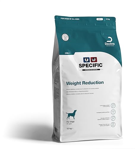 SPECIFIC® Weight Reduction (CRD-1) 12kg - Diätetisches Trockenfutter für Hunde - Hoher Proteingehalt - Fett- und Kalorienarm - Für übergewichtige Hunde - DECHRA Veterinary Products von SPECIFIC