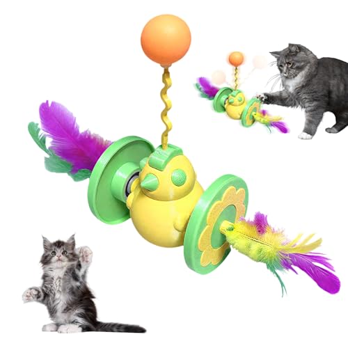 SPERMUOY Katzenspielzeug Interaktiv mit Federn Interaktives Katzenspielzeug Selbstbeschäftigung Tumbler Design Bewegliches Katzen Spielzeug Interactive Cat Toy Intelligenzspielzeug für Katzen SPERMUOY Katzenspielzeug Interaktiv mit Federn Interaktives Katzenspielzeug Selbstbeschäftigung Tumbler Design Bewegliches Katzen Spielzeug Interactive Cat Toy Intelligenzspielzeug für Katzen von SPERMUOY