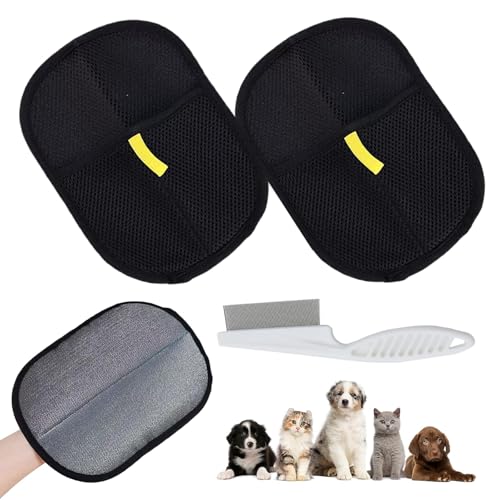 SPHERETRON 2 Stück Pet Hair Remover Katzen Handschuhe Fellpflege Katzenhandschuh Hundebürste Kurzhaar Fellwunderbürste mit Katzenbürste Set für Tierhaarentferner Kleidung Haustier für Hund und Katze SPHERETRON 2 Stück Pet Hair Remover Katzen Handschuhe Fellpflege Katzenhandschuh Hundebürste Kurzhaar Fellwunderbürste mit Katzenbürste Set für Tierhaarentferner Kleidung Haustier für Hund und Katze von SPHERETRON
