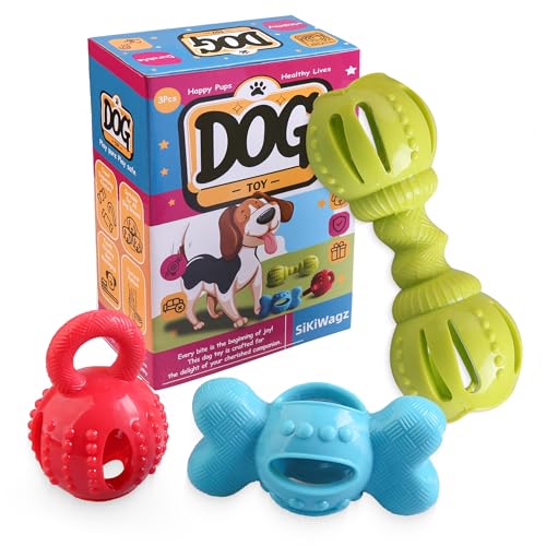 SPOFLY Hunde-Kauspielzeug für kleine, mittelgroße und große Rassen, interaktives Hundespielzeug, lustiger Leckerli-Spender für Yak-Käse, 3 Stück von SPOFLY