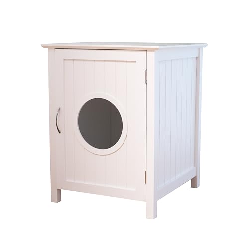 Katzentoilette, Möbel, stilvolle versteckte Katzentoilette, Katzen-Waschraum, versteckter Nachttisch, einfache Montage, Aufbewahrungsschrank, große Haustierbox, Nachttisch, versteckte Katzentoilette von SPOFLYINN