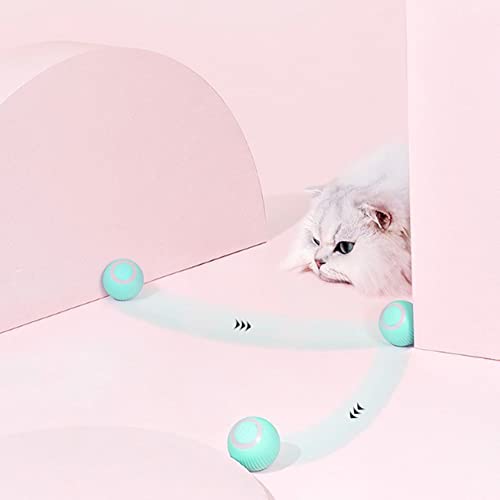SPORTARC Katzenball, interaktiv, selbstdrehende Rollbälle, automatisch, über USB wiederaufladbar, für Katzen, Kätzchen, kleine Hunde, Blau von SPORTARC