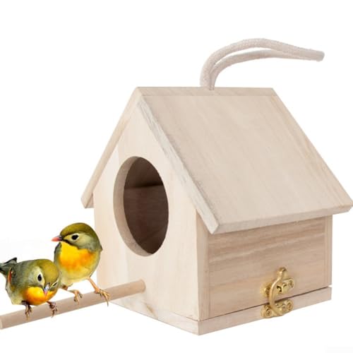 SPORTARC Vogelnest aus Holz, zum Aufhängen, Vogelhaus, Vogelkäfig, Ruheplatz für den Außenbereich, für mehr Farbe und Interesse auf Ihrer Terrasse, 1 Stück von SPORTARC