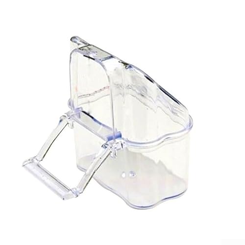 Vogelfutter-Wassernapf, kompatibel mit Wellensittiche und Nymphensittiche, mit spritzwassergeschützter Kappe für sauberes Füttern, 5 Stück, transparent von SPORTARC