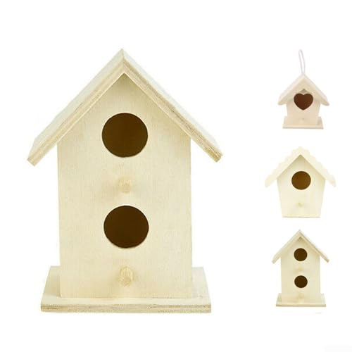 Vogelhaus auf Holzbasis Vogelhaus Nest für Garten, Herz oder Spitzentraufe Optionen, Premium(A) von SPORTARC