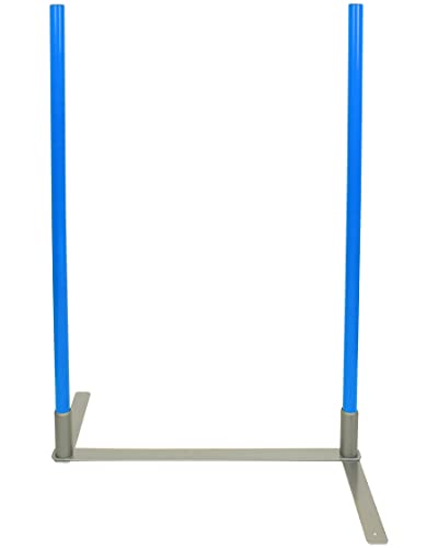 SPORTIKEL24 2by2 Weave Poles – Anfänger-Set mit 2 Stangen für Agility-Slalom – Slalom für Turnier & Agility-Training – Basis aus Metall – stabile Ausführung (Blau) von SPORTIKEL24