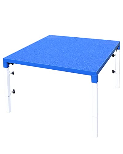 SPORTIKEL24 Agility-Tisch aus Metall, 90 cm x 90 cm – Tisch für Turnier & Agilitytraining – Ruhetisch mit gummierter Oberfläche – höhenverstellbar von SPORTIKEL24