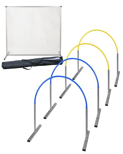 SPORTIKEL24 Hoopers Anfänger-Set - ALU - 4 Hoops mit ALU-Basis, 1 Gate aus ALU (Bunt) von SPORTIKEL24