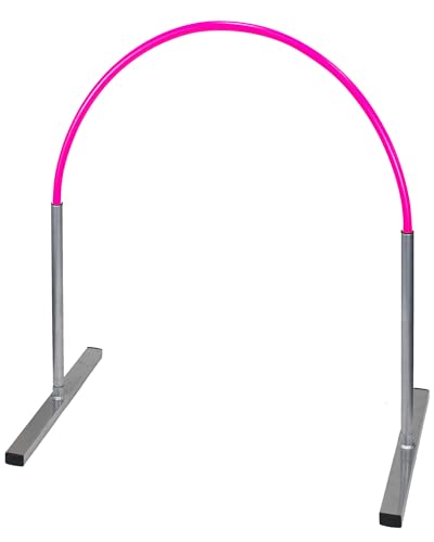 SPORTIKEL24 Hoops aus Alu & Bogen aus Kunststoff – Hoopers-Agility Training für Hunde – Turnier Hoop nach Neuer Prüfungsordnung – Dog Parcours-Zubehör (Bogen pink) von SPORTIKEL24