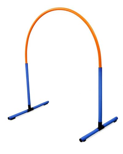 SPORTIKEL24 Superhund Hoopers Hoop – Kunststoff – Blaue Basis mit Bögen in 6 Farben – VDH-konform, flexibel, wetterfest (Blau/Orange) von SPORTIKEL24