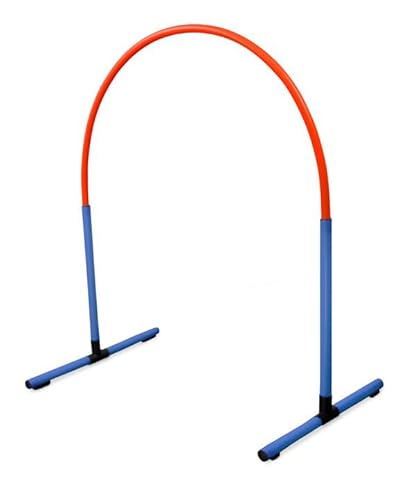SPORTIKEL24 Superhund Hoopers Hoop – Kunststoff – Blaue Basis mit Bögen in 6 Farben – VDH-konform, flexibel, wetterfest (Blau/Rot) von SPORTIKEL24