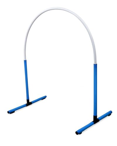 SPORTIKEL24 Superhund Hoopers Hoop – Kunststoff – Blaue Basis mit Bögen in 6 Farben – VDH-konform, flexibel, wetterfest (Blau/Weiß) von SPORTIKEL24