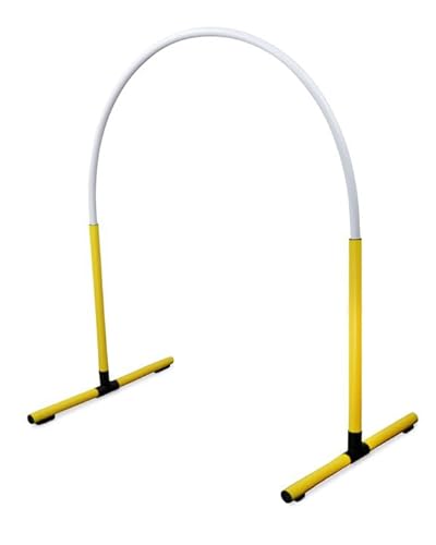 SPORTIKEL24 Superhund Hoopers Hoop – Kunststoff – Gelbe Basis mit Bögen in 6 Farben – VDH-konform, flexibel, wetterfest (Gelb/Weiß) von SPORTIKEL24