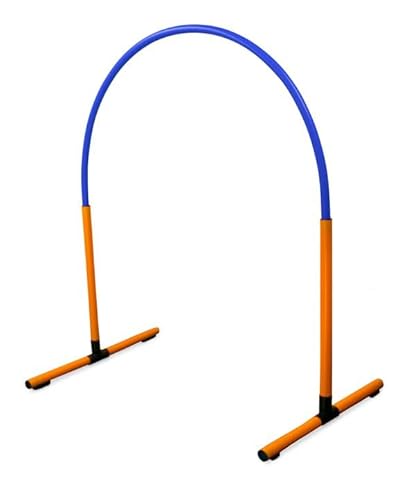 SPORTIKEL24 Superhund Hoopers Hoop – Kunststoff – Orangene Basis mit Bögen in 6 Farben – VDH-konform, flexibel, wetterfest (Orange/Blau) von SPORTIKEL24