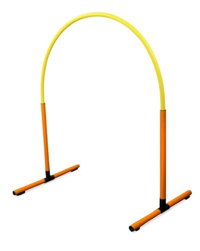 SPORTIKEL24 Superhund Hoopers Hoop – Kunststoff – Orangene Basis mit Bögen in 6 Farben – VDH-konform, flexibel, wetterfest (Orange/Gelb) von SPORTIKEL24