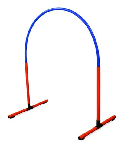 SPORTIKEL24 Superhund Hoopers Hoop – Kunststoff – Rote Basis mit Bögen in 6 Farben – VDH-konform, flexibel, wetterfest (Rot/Blau) von SPORTIKEL24