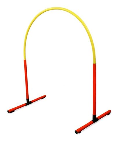 SPORTIKEL24 Superhund Hoopers Hoop – Kunststoff – Rote Basis mit Bögen in 6 Farben – VDH-konform, flexibel, wetterfest (Rot/Gelb) von SPORTIKEL24
