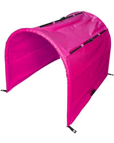 Sportikel24 Hoopers-Tunnel ohne Boden (Halbkreis), gepolstert – 1 m lang, ø 80 cm – Tunnel mit offenem Boden – für Hoopers-Sport (Tunnel hot pink) von SPORTIKEL24