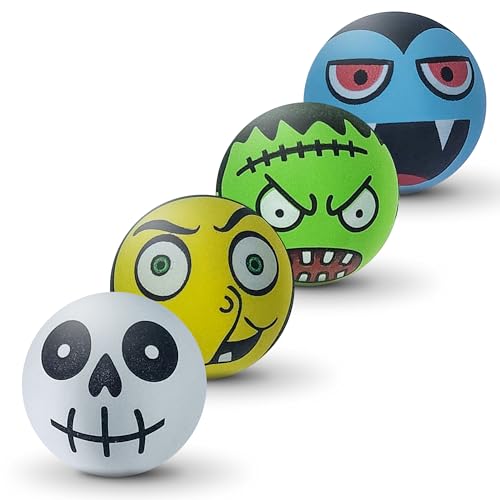 SPORTSPET Monsters Mini Bounce Hundebälle, 4 Stück, Gummibälle für kleine Hunde und Welpen, ungiftig, schwimmt im Wasser, 45 mm für Spielzeugrassen, Kürbis, Mama, Vampir und Skelett SPORTSPET Monsters Mini Bounce Hundebälle, 4 Stück, Gummibälle für kleine Hunde und Welpen, ungiftig, schwimmt im Wasser, 45 mm für Spielzeugrassen, Kürbis, Mama, Vampir und Skelett von SPORTSPET