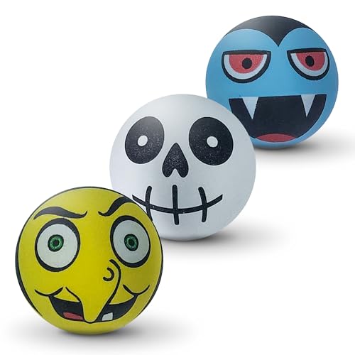 SPORTSPET Monsters Tough Bounce Hundebälle, langlebige Gummibälle für starke Hunde, ungiftig, schwimmt im Wasser, 65 mm, für mittelgroße und große Hunde, Hexe, Skelett und Mutter, 3 Stück SPORTSPET Monsters Tough Bounce Hundebälle, langlebige Gummibälle für starke Hunde, ungiftig, schwimmt im Wasser, 65 mm, für mittelgroße und große Hunde, Hexe, Skelett und Mutter, 3 Stück von SPORTSPET