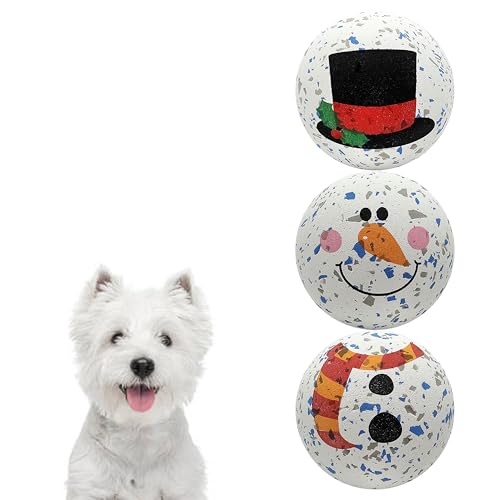 SPORTSPET Tough Bounce Hundebälle Schneemann Stack Edition, Gummi Hundeball, Hund, Apportierspielzeug für Starke Hunde, Langlebiges & Sicheres Hundespielzeug, 3 Stück (65 mm) SPORTSPET Tough Bounce Hundebälle Schneemann Stack Edition, Gummi Hundeball, Hund, Apportierspielzeug für Starke Hunde, Langlebiges & Sicheres Hundespielzeug, 3 Stück (65 mm) von SPORTSPET