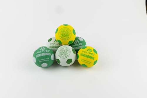 SPORTSPET x Celtic High Bounce Hundebälle | 6 Stück | Premium-Hundebälle aus Gummi für aktives Spielen | ungiftig, schwimmt im Wasser, offizielle Vereinsfarben, für kleine und mittelgroße Hunde | 60 SPORTSPET x Celtic High Bounce Hundebälle | 6 Stück | Premium-Hundebälle aus Gummi für aktives Spielen | ungiftig, schwimmt im Wasser, offizielle Vereinsfarben, für kleine und mittelgroße Hunde | 60 von SPORTSPET