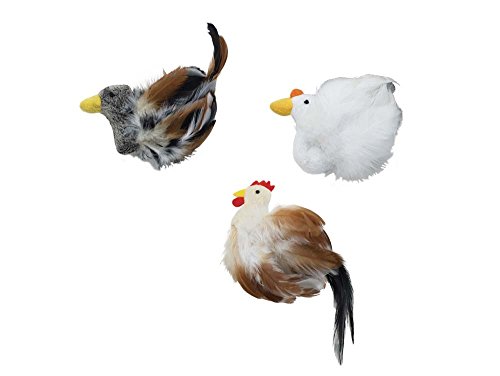 Ethical Pet Spot Birds of a Feather Variety Shaped Catnip Toys for Cats - 3 Pack von SPOT